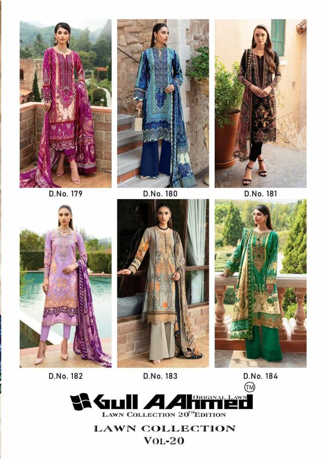 Lawn Vol 20 By Gull A Ahmed Lawn Cotton Printed Pakistani Dress Material Wholesale Shop In Surat
